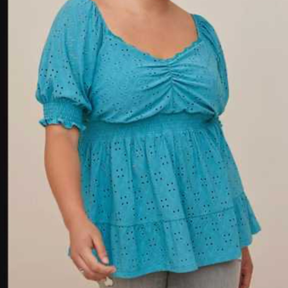 Torrid Blue Cute Top size 6X